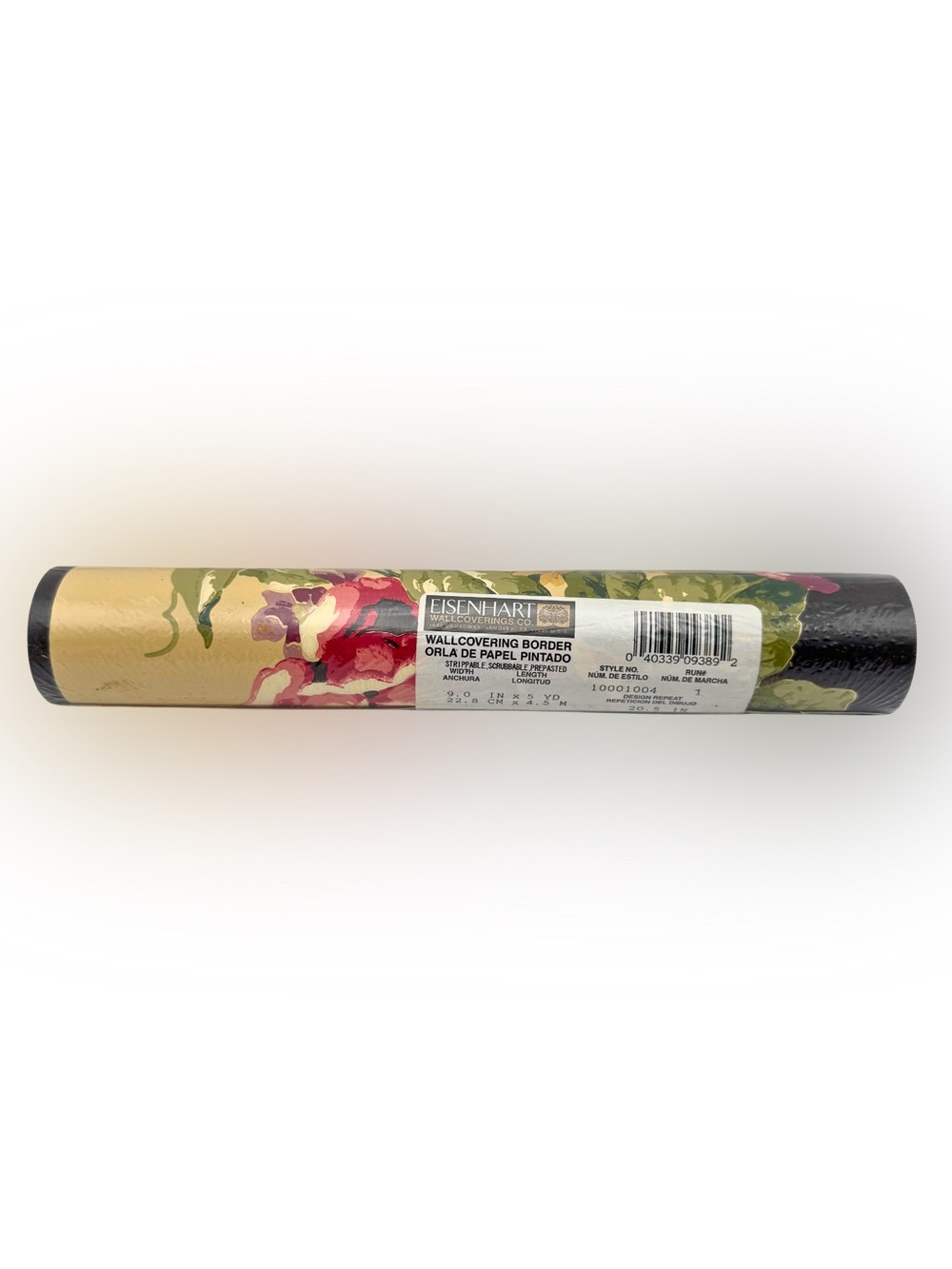Vtg Eisenhart Floral Wallpaper Border 9” x 5 Yds Style 10001004 New Sealed